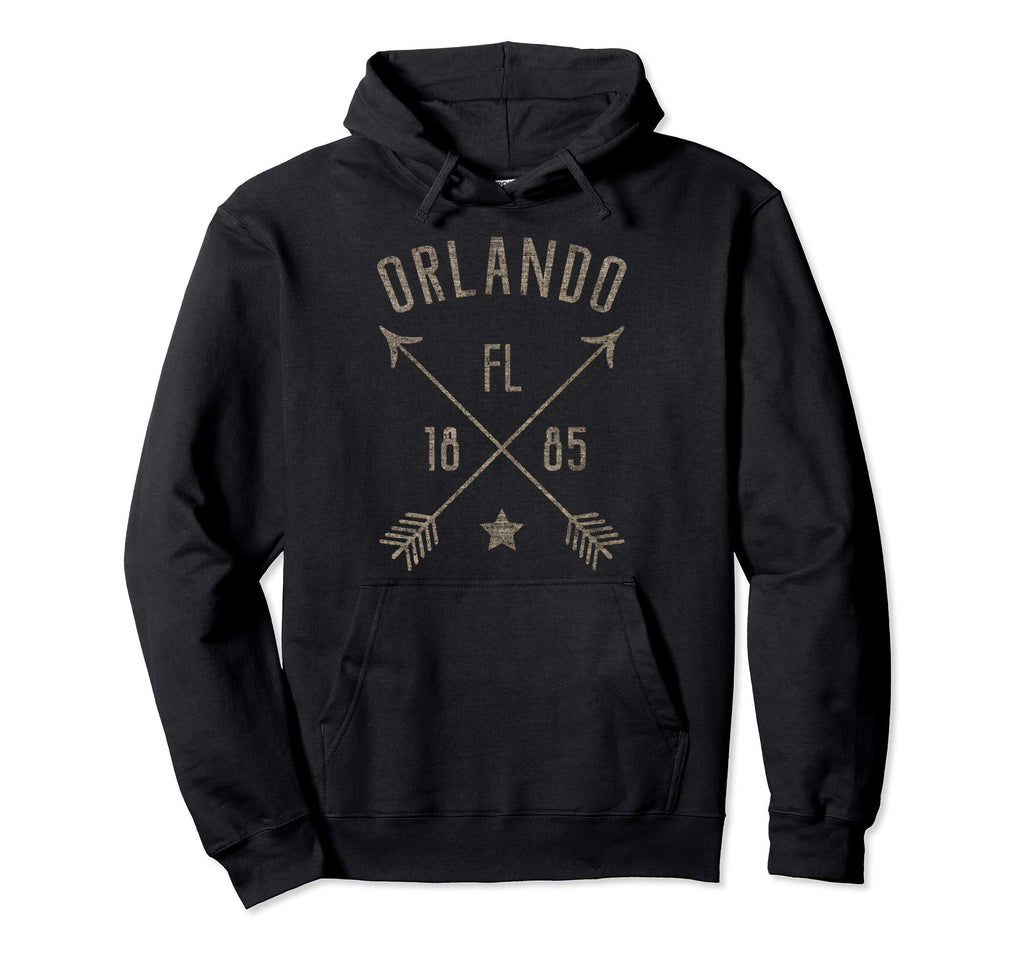 Orlando Florida Distressed Boho Home City Hoodie - Graphic Print for Adults - T-Shirt, Sweatshirt, Hoodie