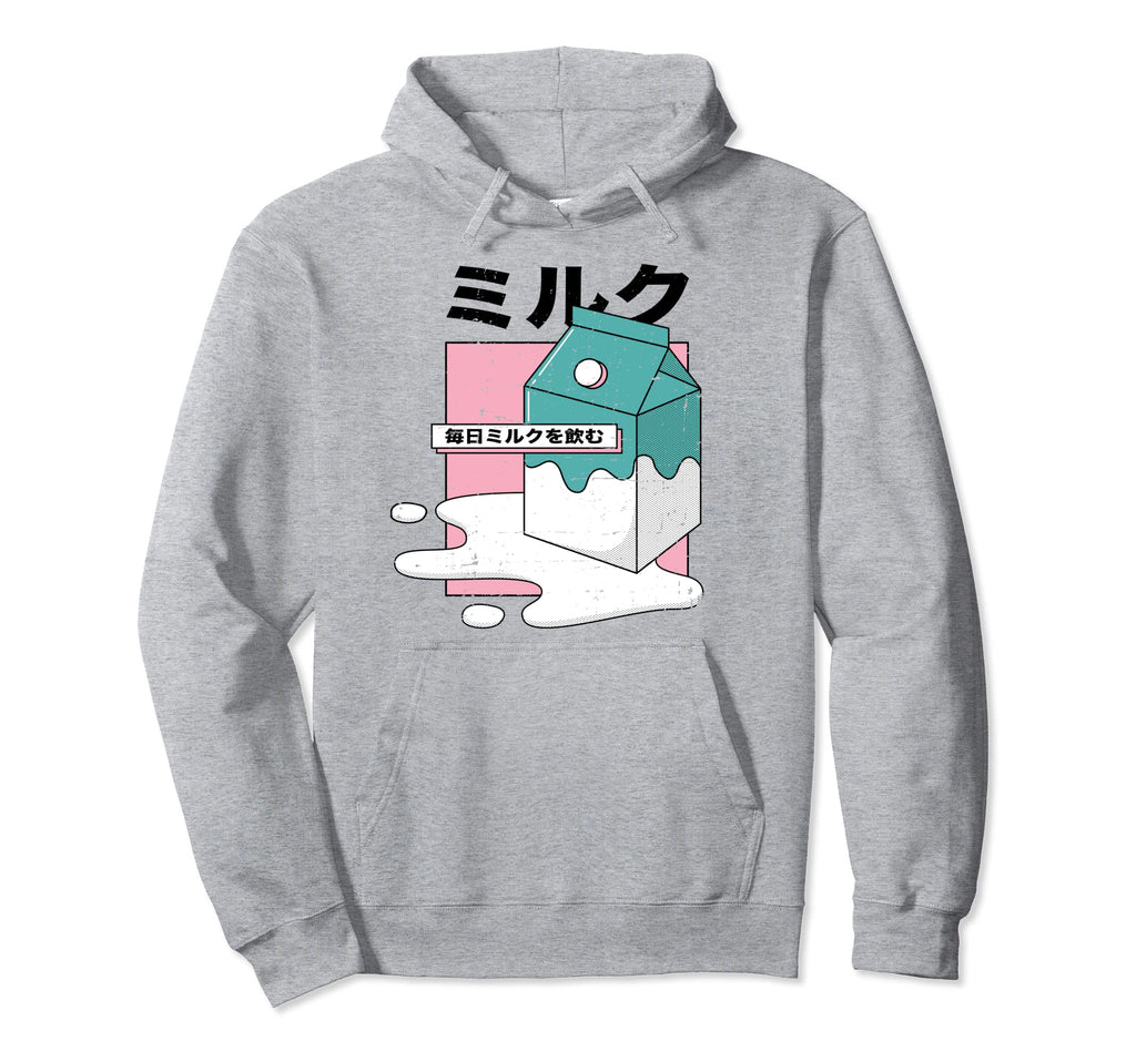 Japan Dairy Milk Aesthetic Vaporwave Hoodie - Unique Graphic Men Women - T-Shirt, Sweatshirt, Hoodie