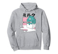 Japan Dairy Milk Aesthetic Vaporwave Hoodie - Unique Graphic Men Women - T-Shirt, Sweatshirt, Hoodie