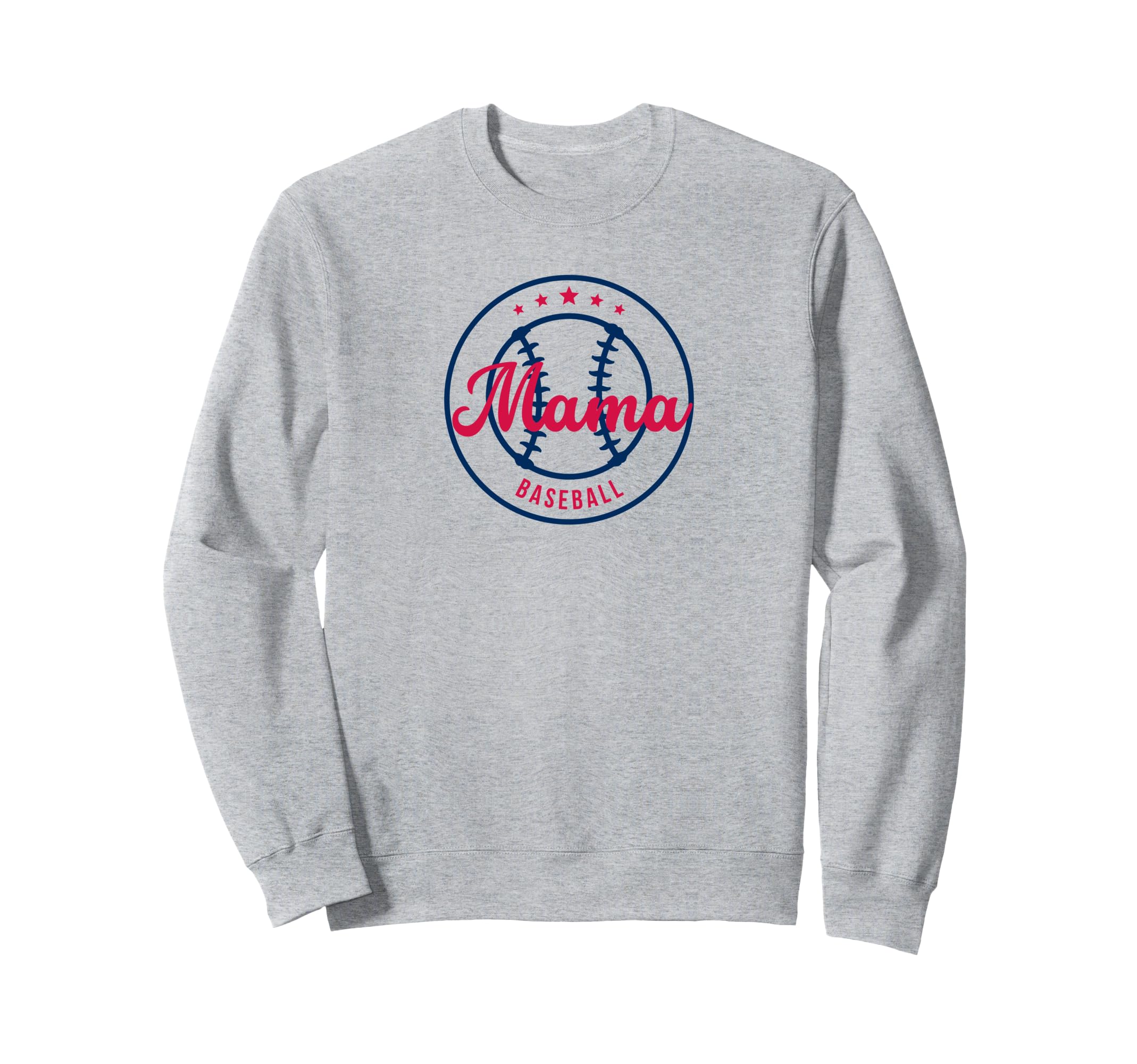 Womens Blue Red Baseball Mama Sweatshirt - Streetwear Style Men Women - T-Shirt, Sweatshirt, Hoodie
