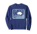 Glacier National Park Distressed 80S Sweatshirt - Fun Novelty Design Unisex - T-Shirt, Sweatshirt, Hoodie