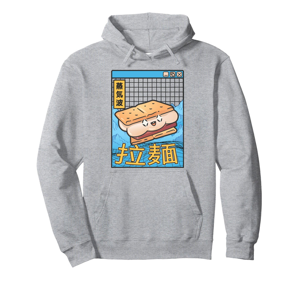 Japanese Smore Kawaii Grid Vaporwave Hoodie - Fun Novelty Design Men Women - T-Shirt, Sweatshirt, Hoodie