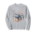 Photographer Camera Flowers Sweatshirt - Unique Graphic Men Women - T-Shirt, Sweatshirt, Hoodie