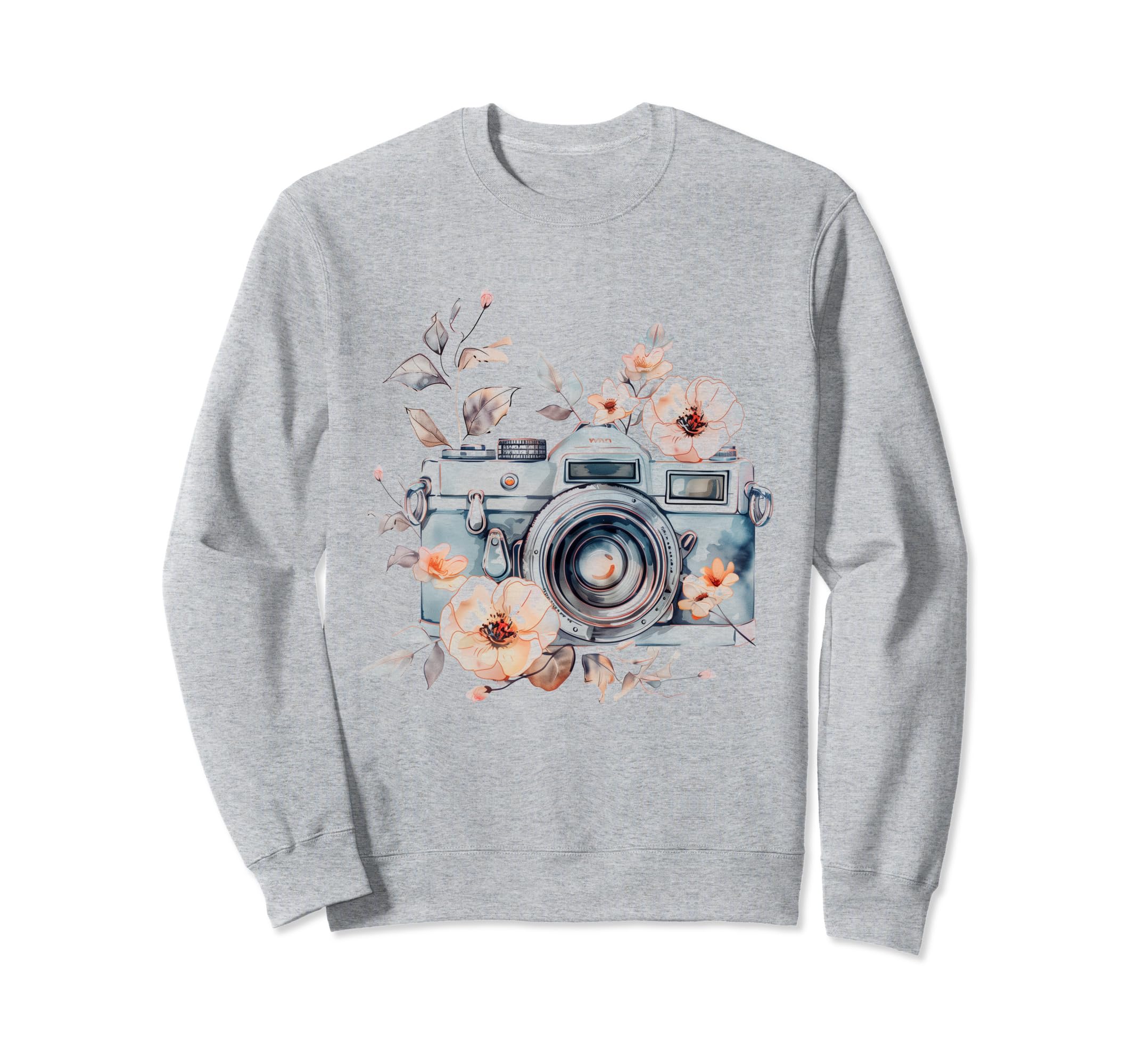 Photographer Camera Flowers Sweatshirt - Unique Graphic Men Women - T-Shirt, Sweatshirt, Hoodie