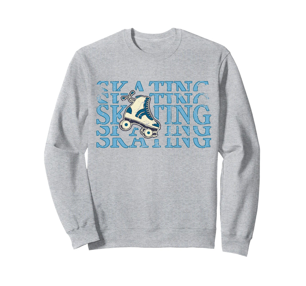 Skating Lets Roll Blue Text Sweatshirt - Fun Novelty Design for Adults - T-Shirt, Sweatshirt, Hoodie