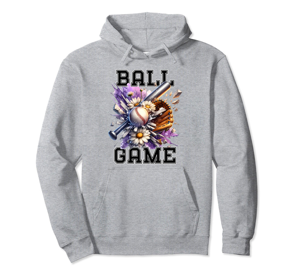 Sports Mom Baseball Theme Floral Ai Hoodie - Custom Art Print for Adults - T-Shirt, Sweatshirt, Hoodie