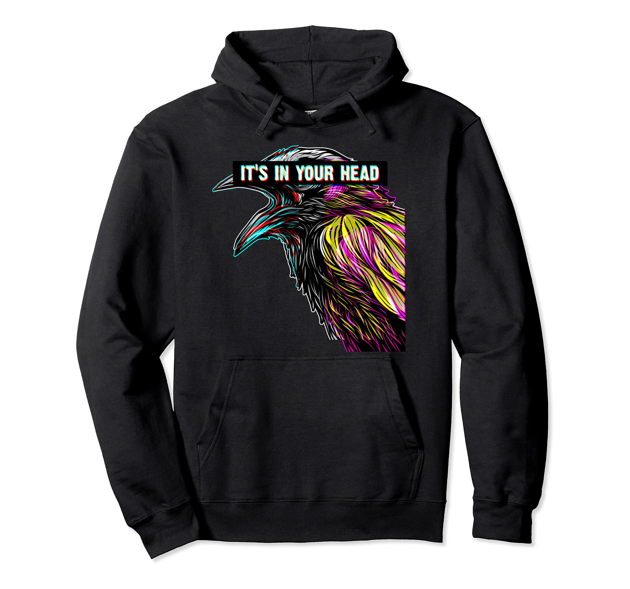 Its Your Head Sad Raven Vaporwave Hoodie - Trendy Graphic Men Women - T-Shirt, Sweatshirt, Hoodie