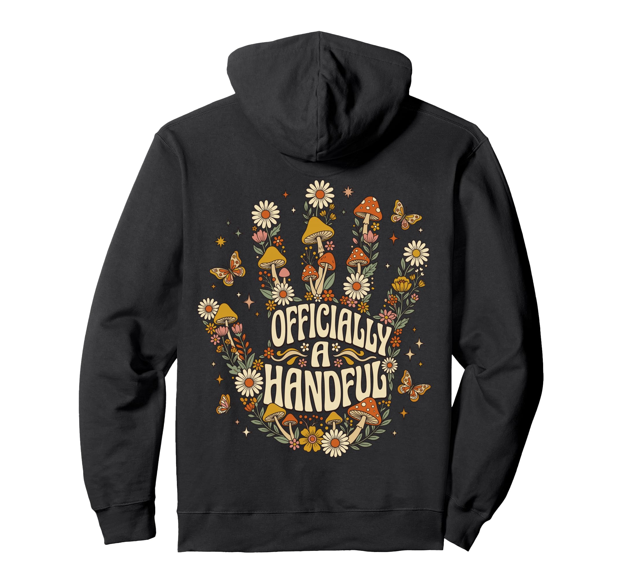 Officially Handful Groovy Mushroom Festival Hoodie - Graphic Print Unisex - T-Shirt, Sweatshirt, Hoodie