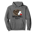 Baseball Mom Funny Leopard Heart Proud Hoodie - Graphic Print Unisex - T-Shirt, Sweatshirt, Hoodie
