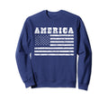 American Flag Distressed 4Th July Sweatshirt - Minimalist Print for Adults - T-Shirt, Sweatshirt, Hoodie