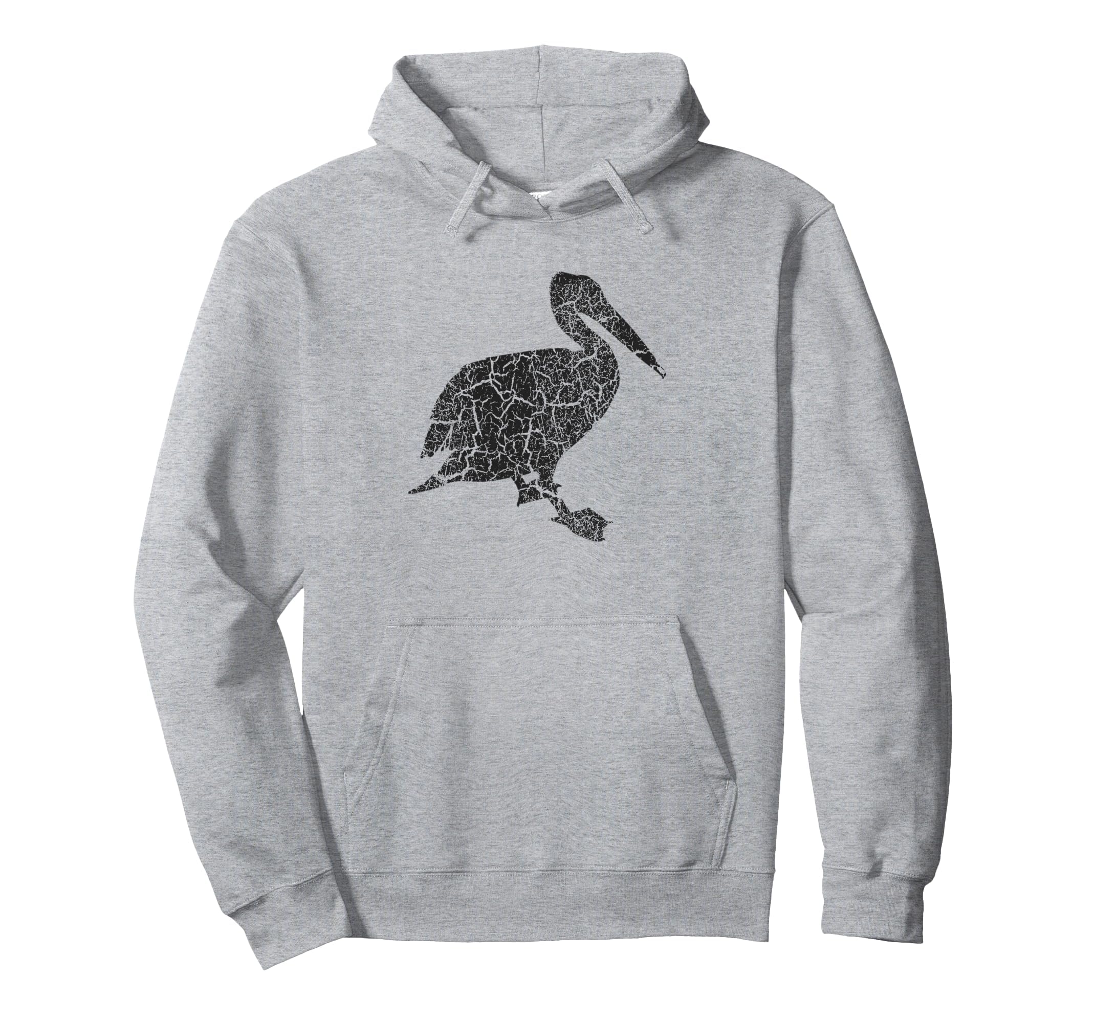 Pelican Distressed Pelican Hoodie - Novelty Apparel for Adults - T-Shirt, Sweatshirt, Hoodie