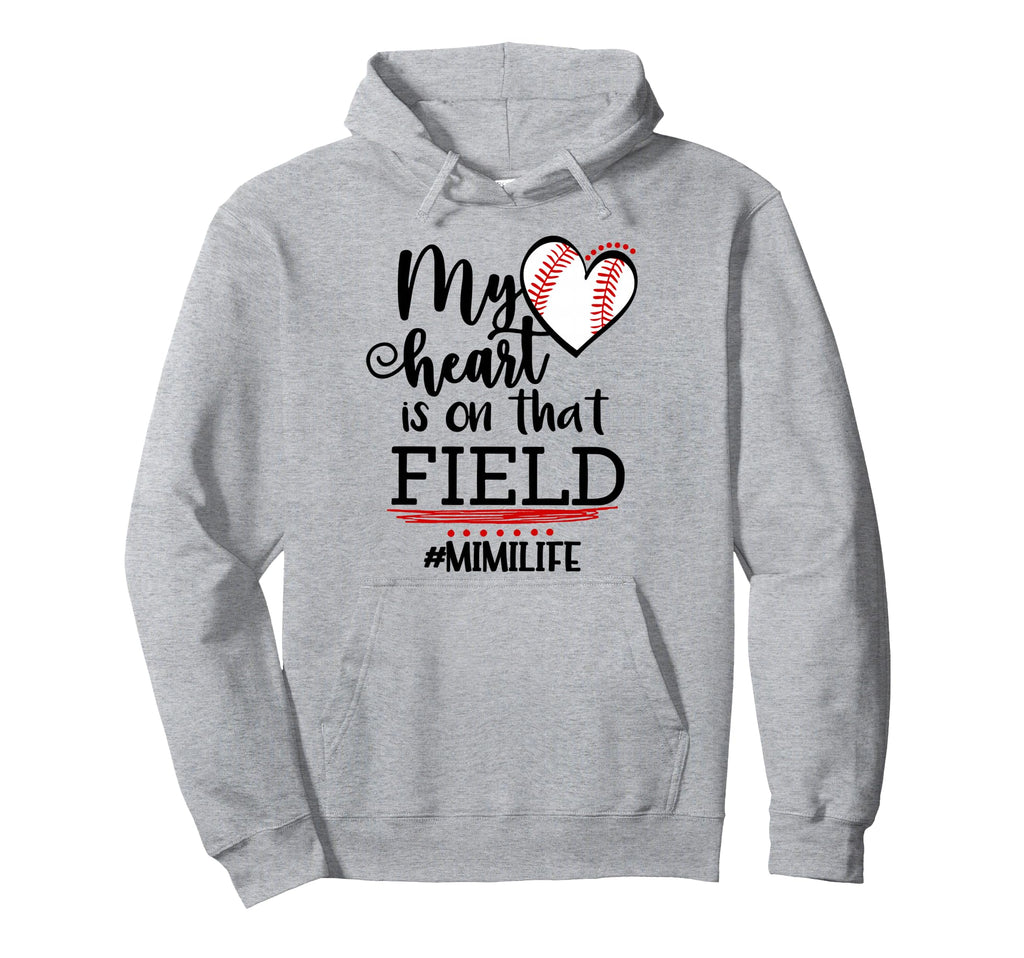 My Heart Is That Field Ballpark Mama Hoodie - Minimalist Print Unisex - T-Shirt, Sweatshirt, Hoodie