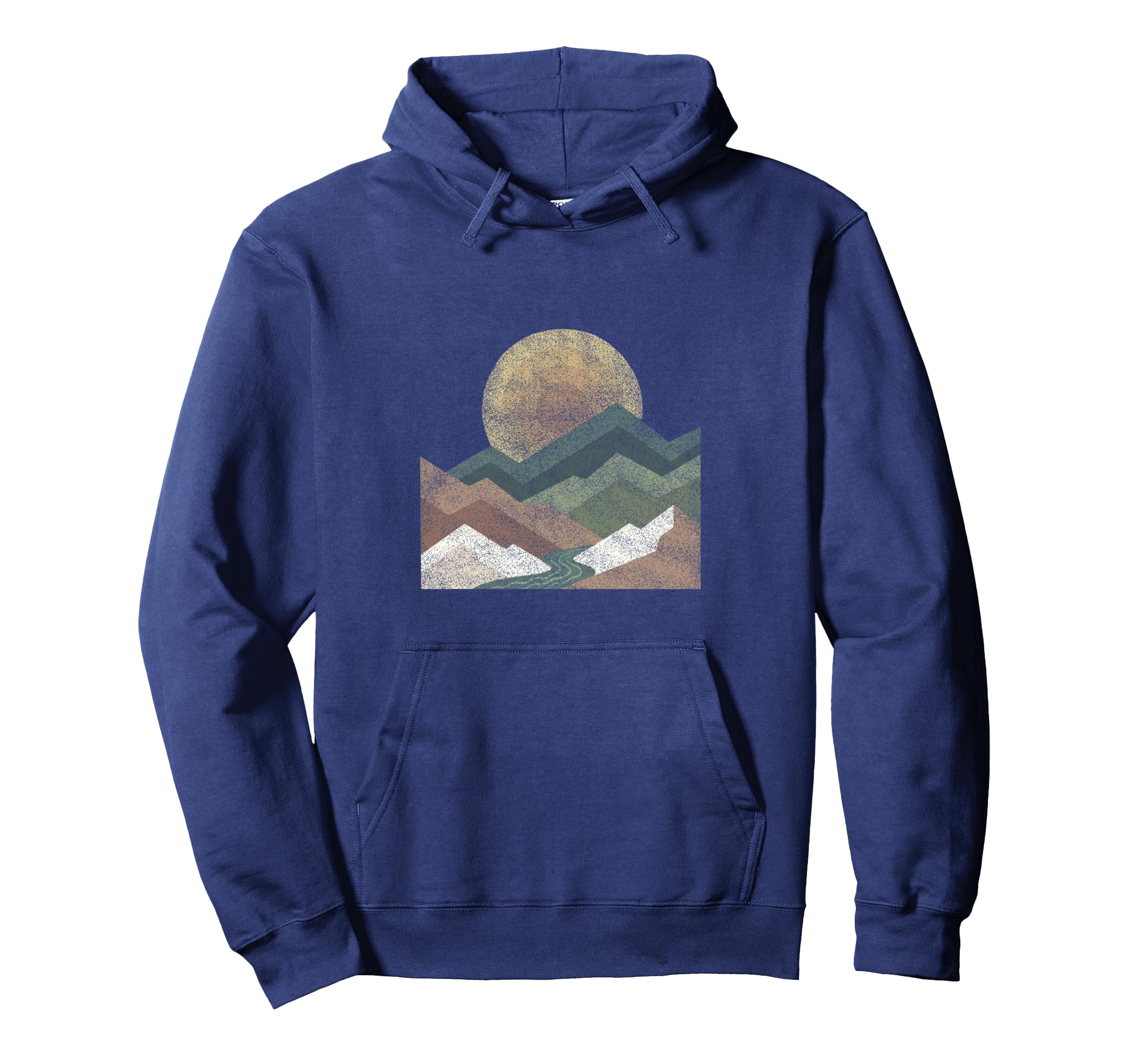 Boho Landscape Mountains Geometric Sun Hoodie - Novelty Apparel for Adults - T-Shirt, Sweatshirt, Hoodie