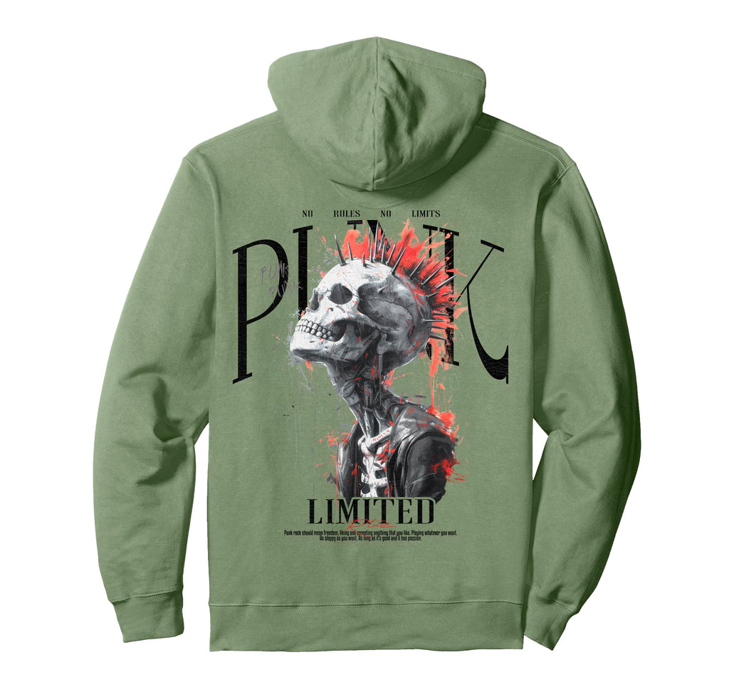 Back Y2K Streetwear Skull Hoodie - Aesthetic Graphic Men Women - T-Shirt, Sweatshirt, Hoodie