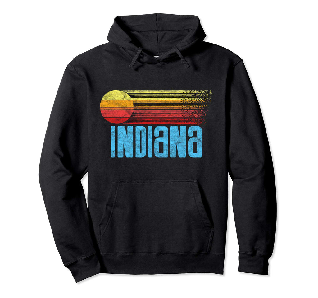 Indiana Distressed Sun Hoodie - Fun Novelty Design for Adults - T-Shirt, Sweatshirt, Hoodie