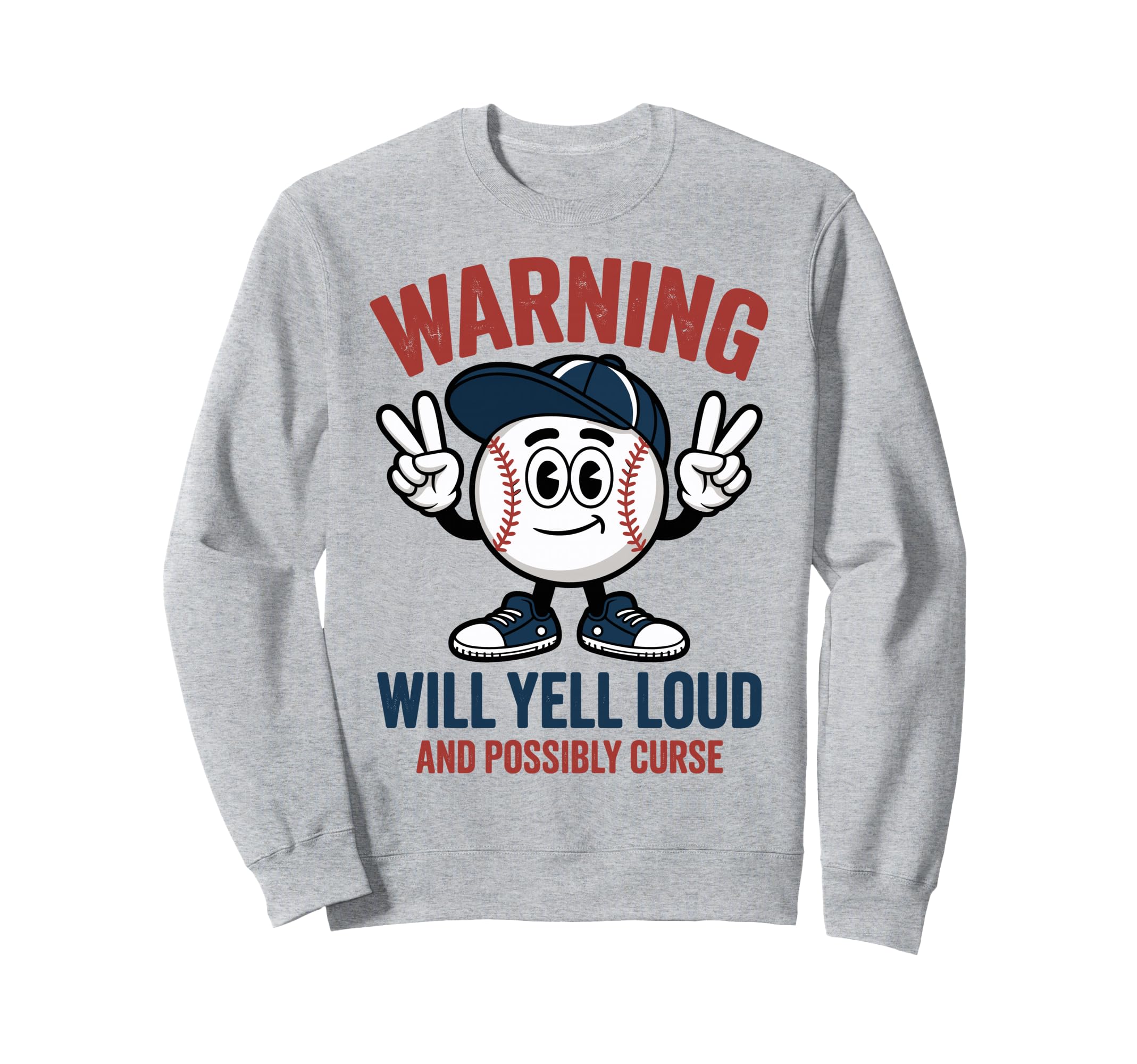 Baseball Warning Will Yell Loud Sweatshirt - Custom Art Print Unisex - T-Shirt, Sweatshirt, Hoodie