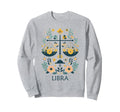Libra Zodiac Sign Boho Floral Sweatshirt - Novelty Apparel for Adults - T-Shirt, Sweatshirt, Hoodie