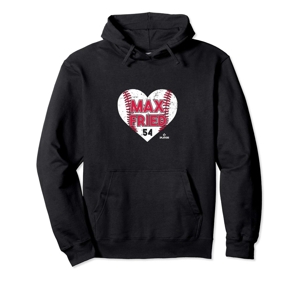 Max Fried Heart Baseball Hoodie - Fun Novelty Design Unisex - T-Shirt, Sweatshirt, Hoodie