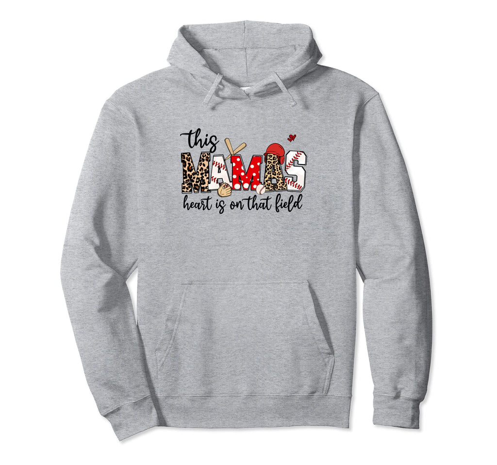 Leopard Baseball Mama Mother Mom Ball Hoodie - Graphic Print Men Women - T-Shirt, Sweatshirt, Hoodie