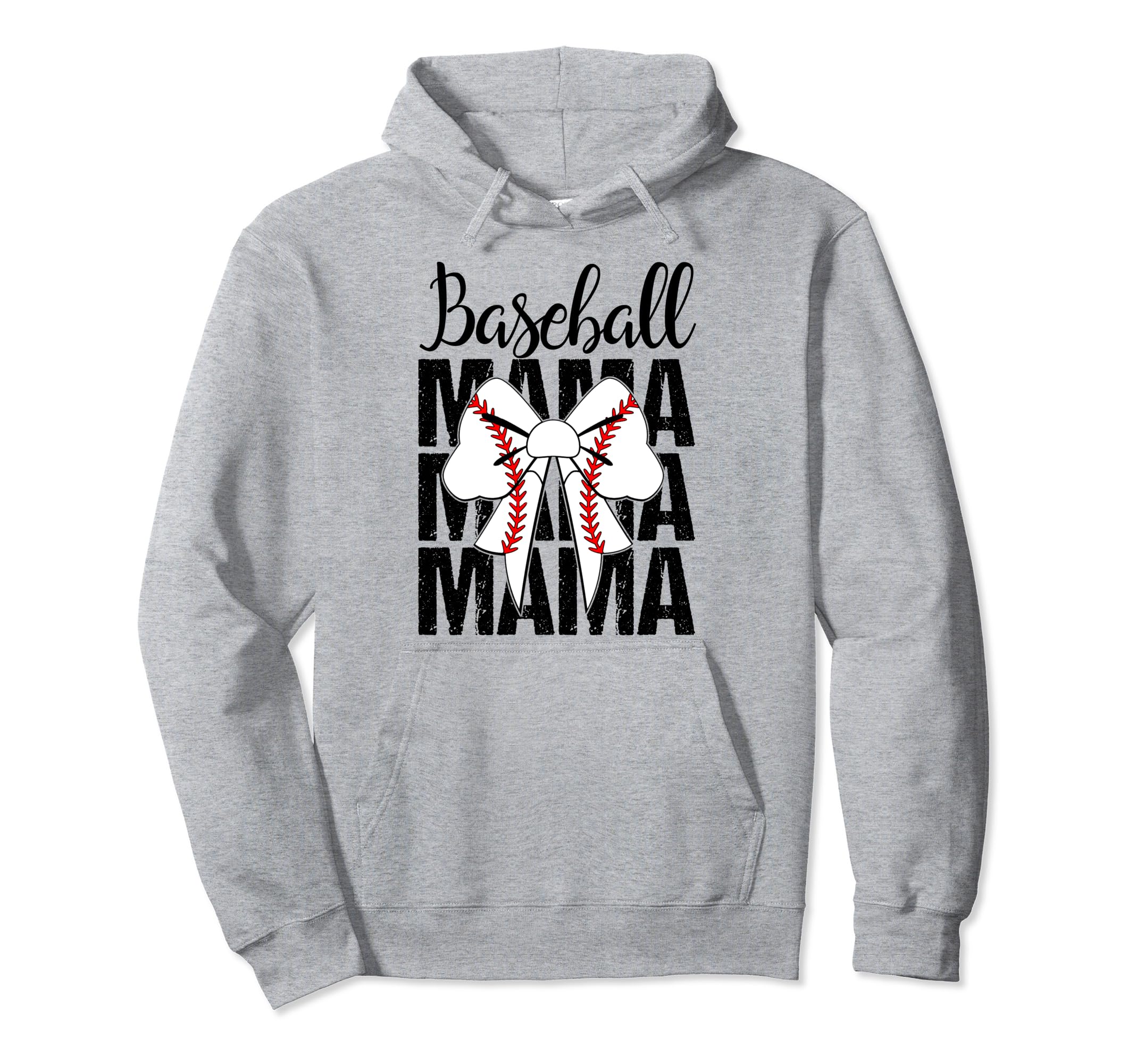 Coquette Bows Baseball Mama Hoodie - Trendy Graphic Unisex - T-Shirt, Sweatshirt, Hoodie