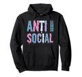 Antisocial Vaporwave Introvert Melting Hoodie - Fun Novelty Design Unisex - T-Shirt, Sweatshirt, Hoodie