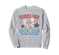 Sideline Social Club Bow Baseball Sweatshirt - Graphic Print for Adults - T-Shirt, Sweatshirt, Hoodie