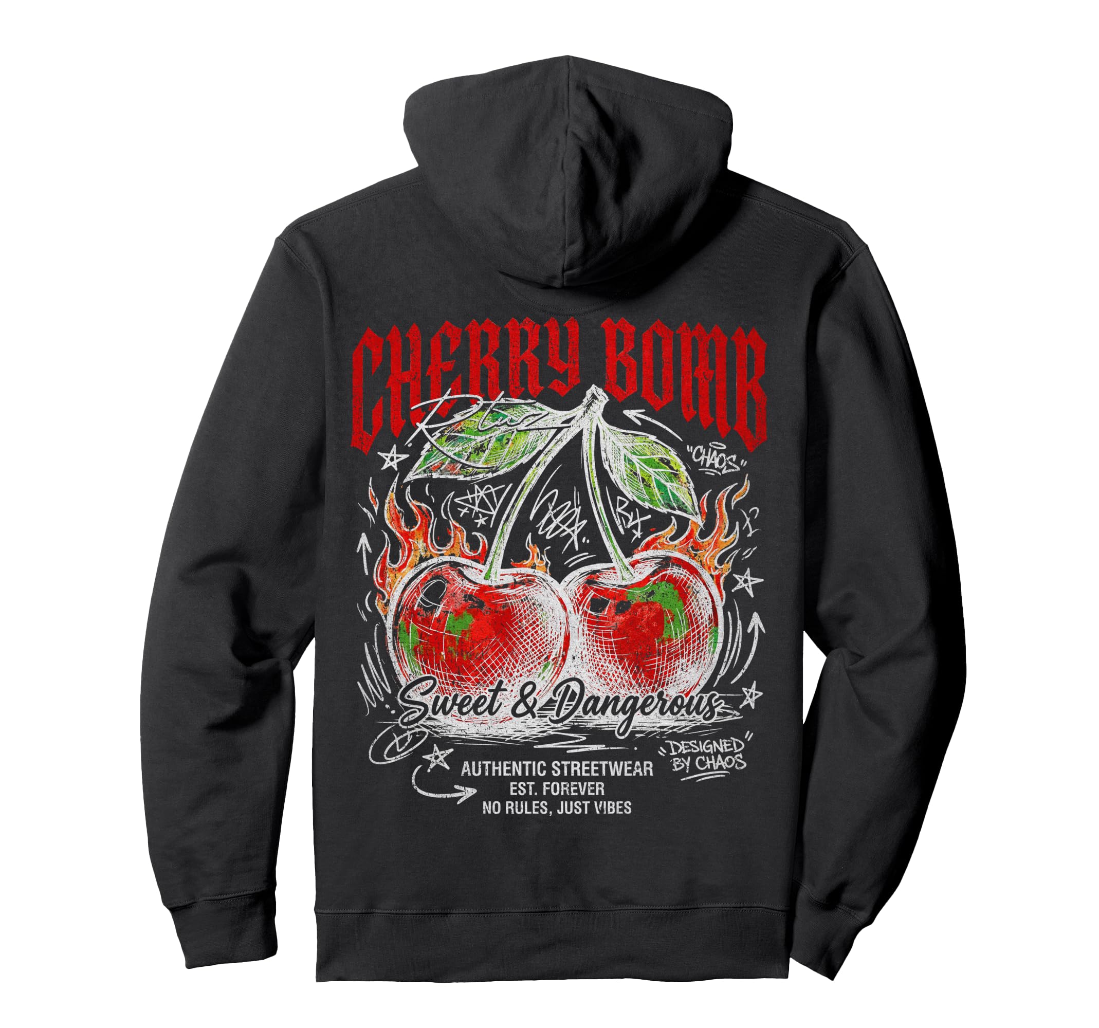 Fruit Y2K Back Streetwear Hoodie - Fun Novelty Design Unisex - T-Shirt, Sweatshirt, Hoodie