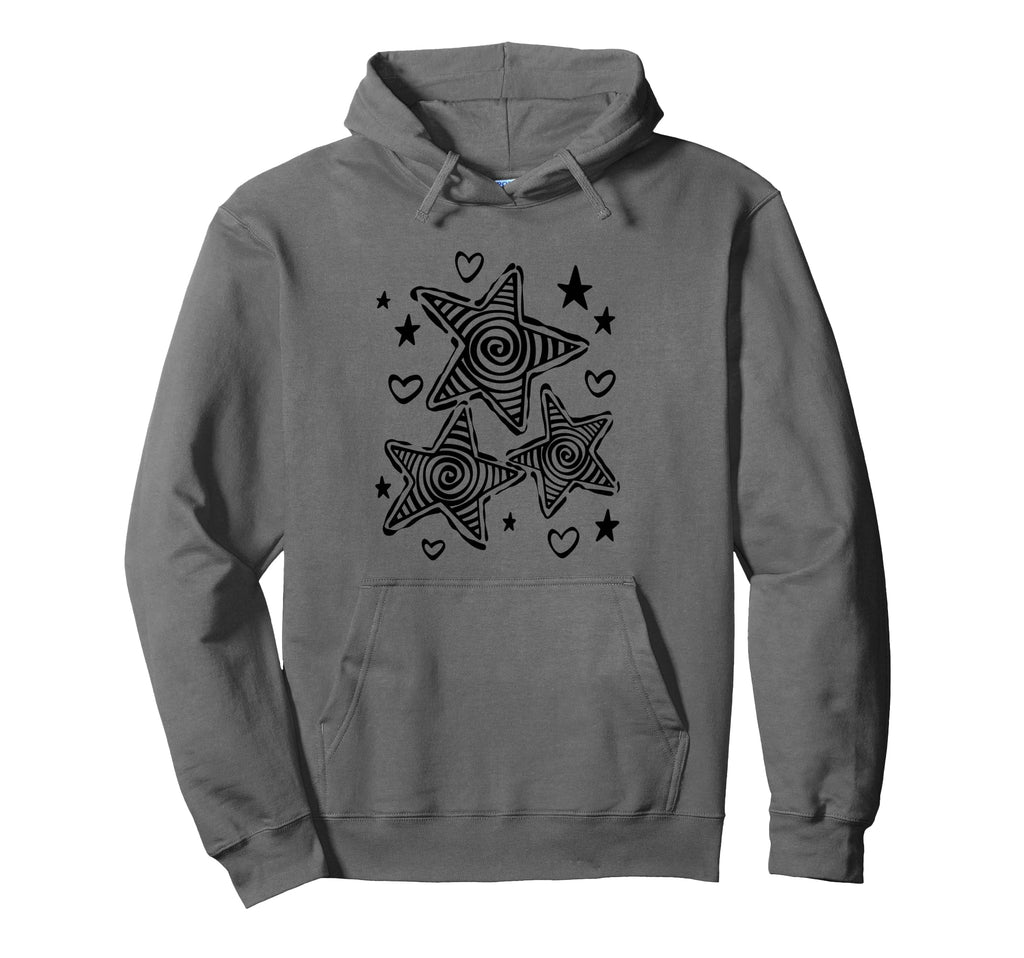 90S Y2K Star Trio Under Starry Sky Hoodie - Trendy Graphic for Adults - T-Shirt, Sweatshirt, Hoodie
