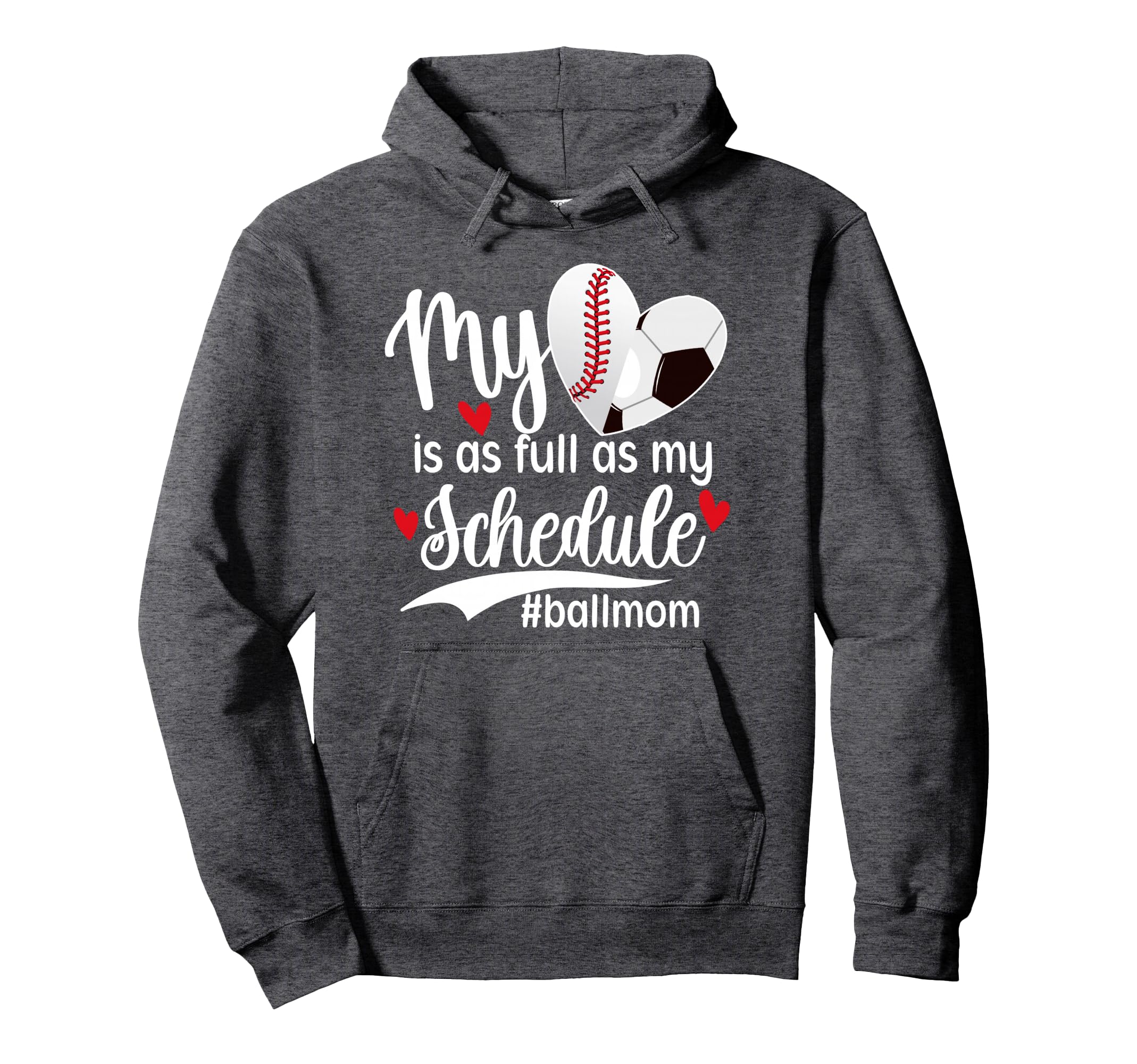 Ball Mom Proud Baseball Soccer Mom Hoodie - Fun Novelty Design Men Women - T-Shirt, Sweatshirt, Hoodie