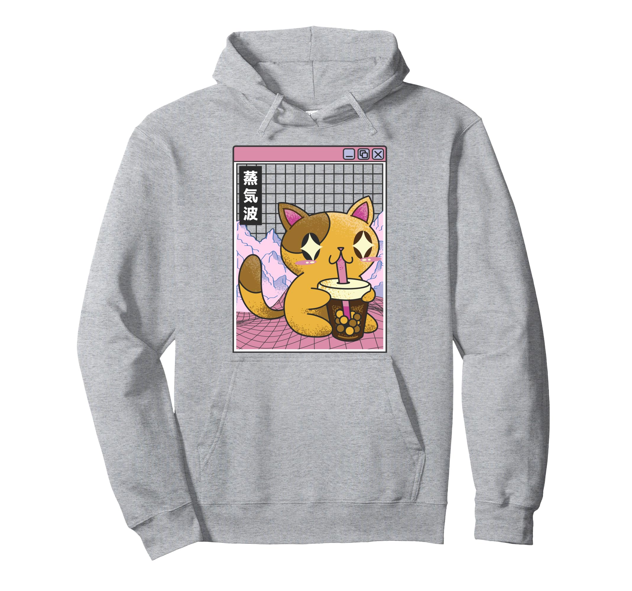 Cat Drinking Bubble Tea Boba Japan Hoodie - Minimalist Print Men Women - T-Shirt, Sweatshirt, Hoodie