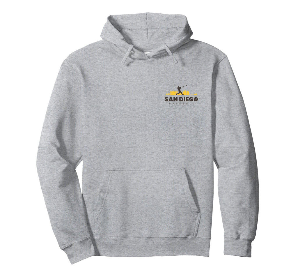San Diego Baseball Minimalist Hoodie - Aesthetic Graphic for Adults - T-Shirt, Sweatshirt, Hoodie
