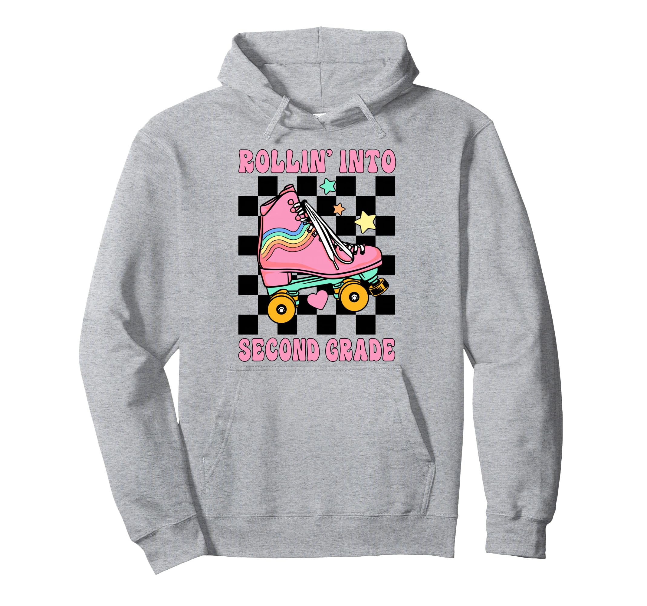Rolling Into Second Grade Roller Skates Hoodie - Minimalist Print Unisex - T-Shirt, Sweatshirt, Hoodie