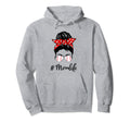 Baseball Mom Life Messy Bun Mothers Day Hoodie - Novelty Apparel Men Women - T-Shirt, Sweatshirt, Hoodie