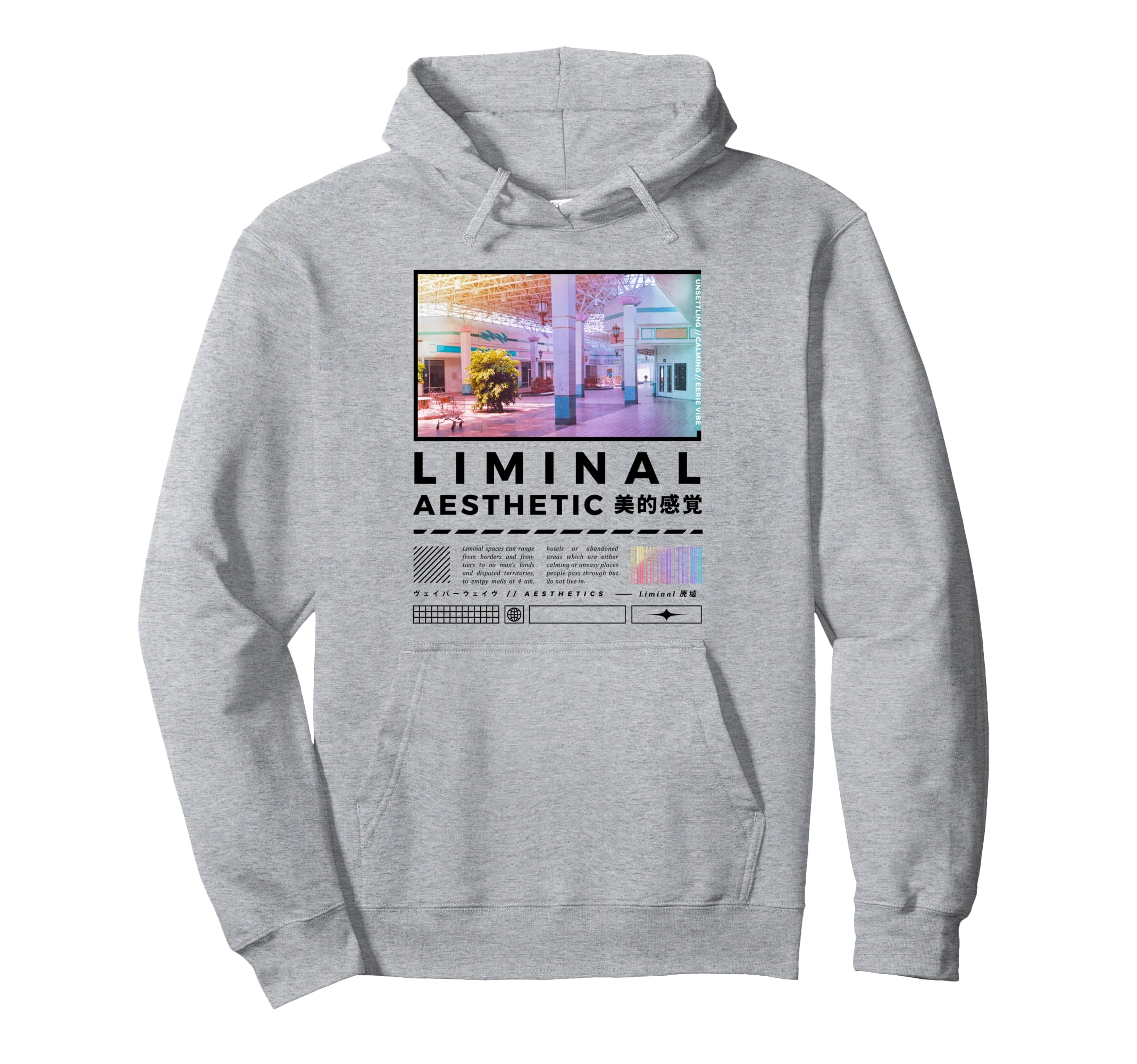 Liminal Spaces Internet 80S 90S Aesthetic Hoodie - Minimalist Print Unisex - T-Shirt, Sweatshirt, Hoodie