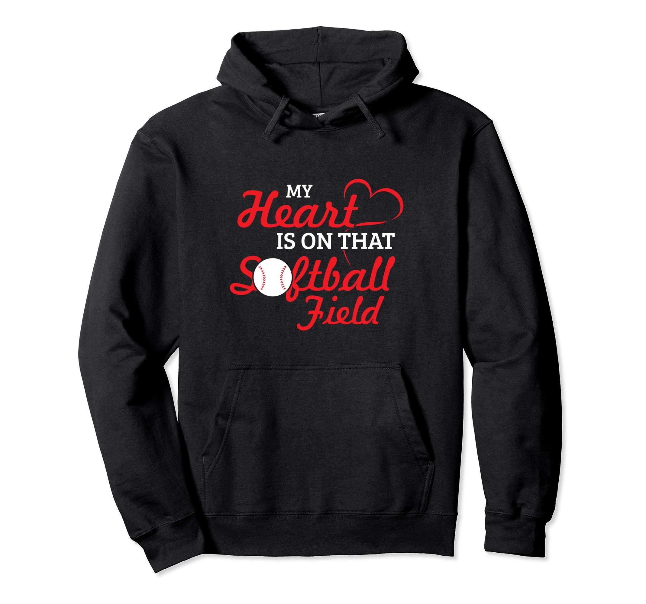 My Heart Is That Softball Field Gift Mom Hoodie - Aesthetic Graphic Unisex - T-Shirt, Sweatshirt, Hoodie