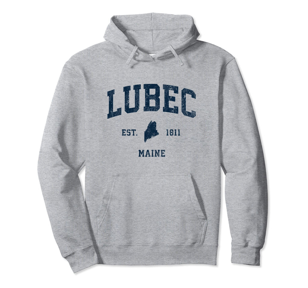Lubec Maine Me Athletic Navy Hoodie - Casual Everyday Wear for Adults - T-Shirt, Sweatshirt, Hoodie