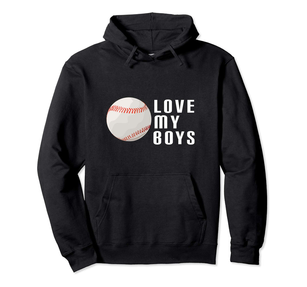 Love My Funny Baseball Sports Mom Hoodie - Minimalist Print for Adults - T-Shirt, Sweatshirt, Hoodie