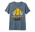 Softball Aunt Proud Baseball Softball T-Shirt - Graphic Print Unisex - T-Shirt, Sweatshirt, Hoodie