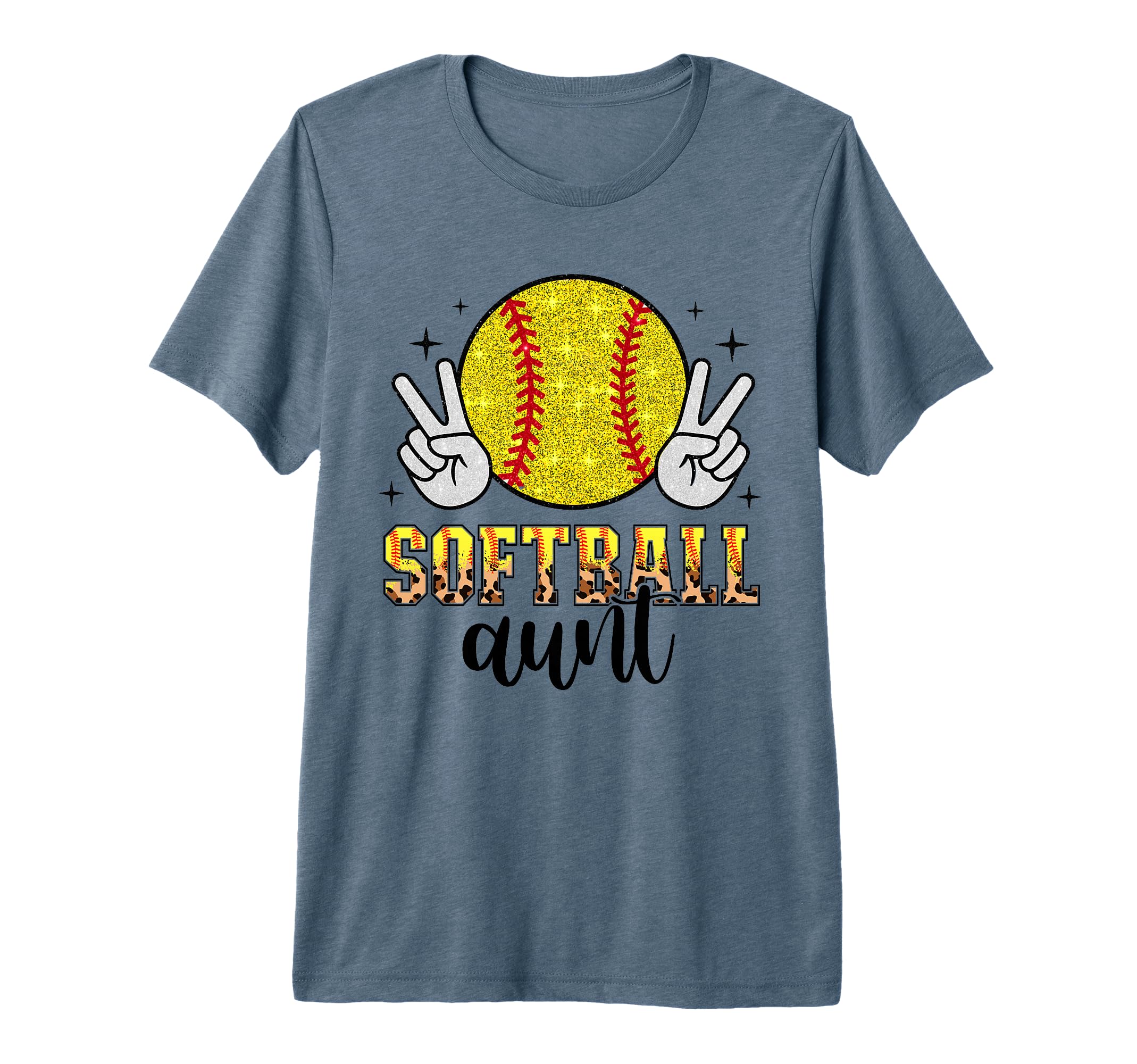 Softball Aunt Proud Baseball Softball T-Shirt - Graphic Print Unisex - T-Shirt, Sweatshirt, Hoodie
