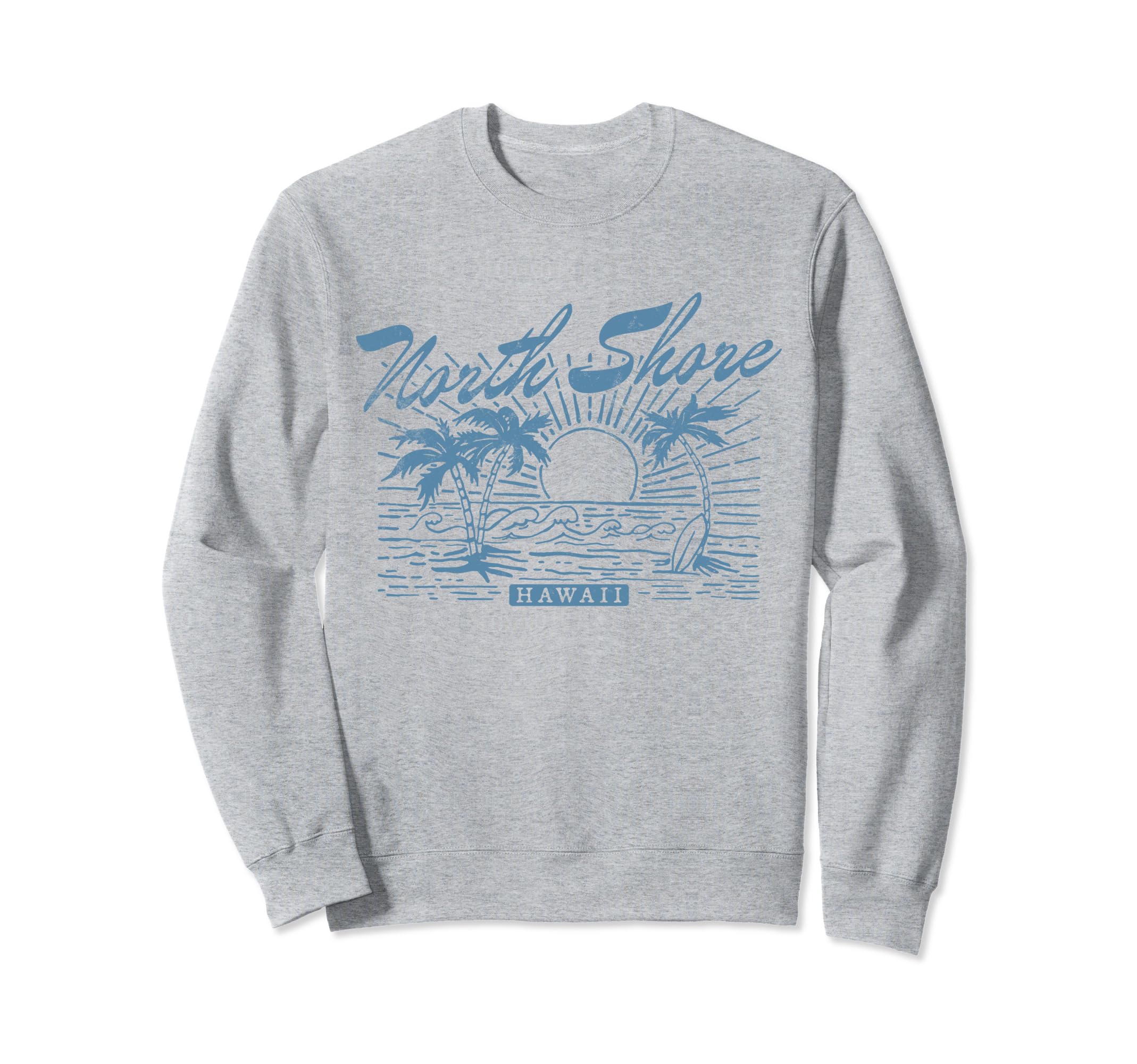 North Shore Hawaii Distressed Sweatshirt - Custom Art Print for Adults - T-Shirt, Sweatshirt, Hoodie