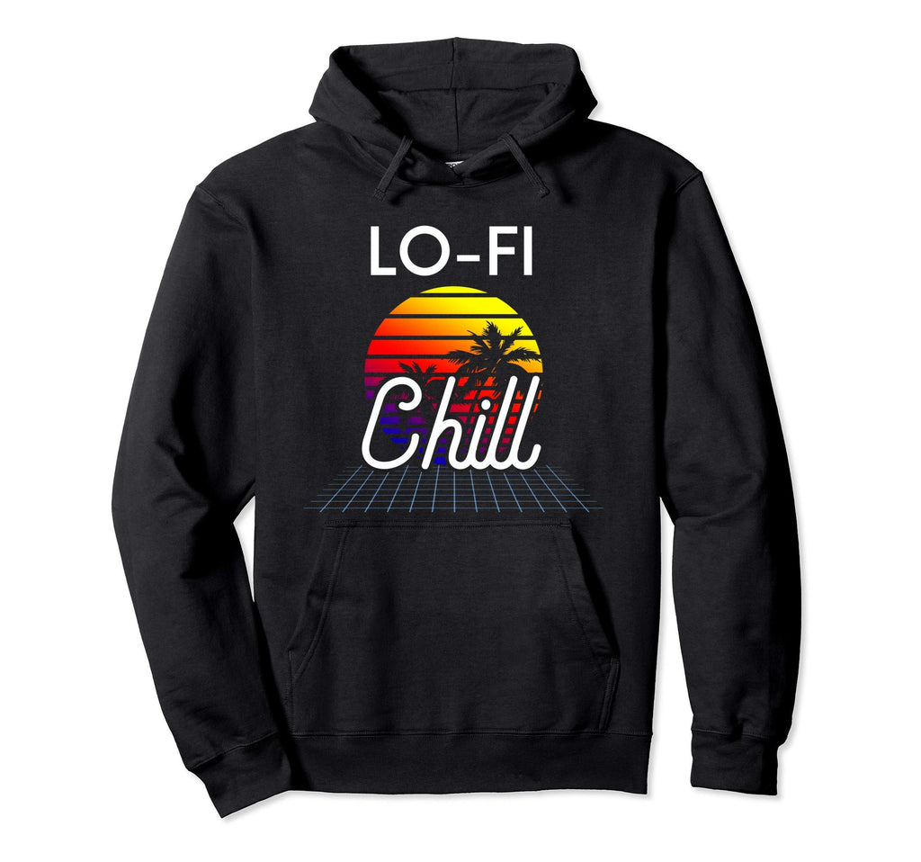 Lo Fi Chill Hop Sunset Outrun Hoodie - Custom Art Print for Adults - T-Shirt, Sweatshirt, Hoodie