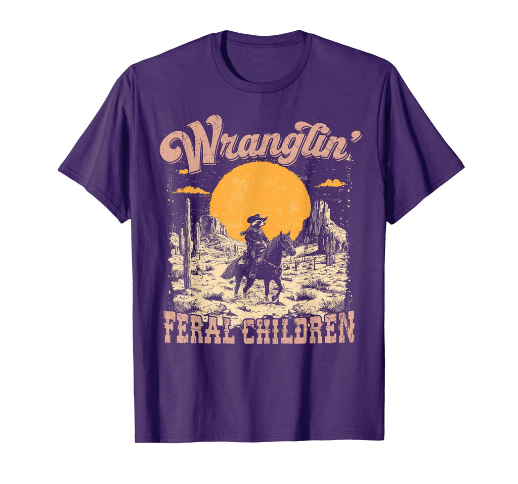 Wranglin Feral Children Raccoon T-Shirt - Aesthetic Graphic Men Women - T-Shirt, Sweatshirt, Hoodie