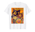 Cat Funny 60S 70S Hippie Flowers T-Shirt - Aesthetic Graphic Men Women - T-Shirt, Sweatshirt, Hoodie