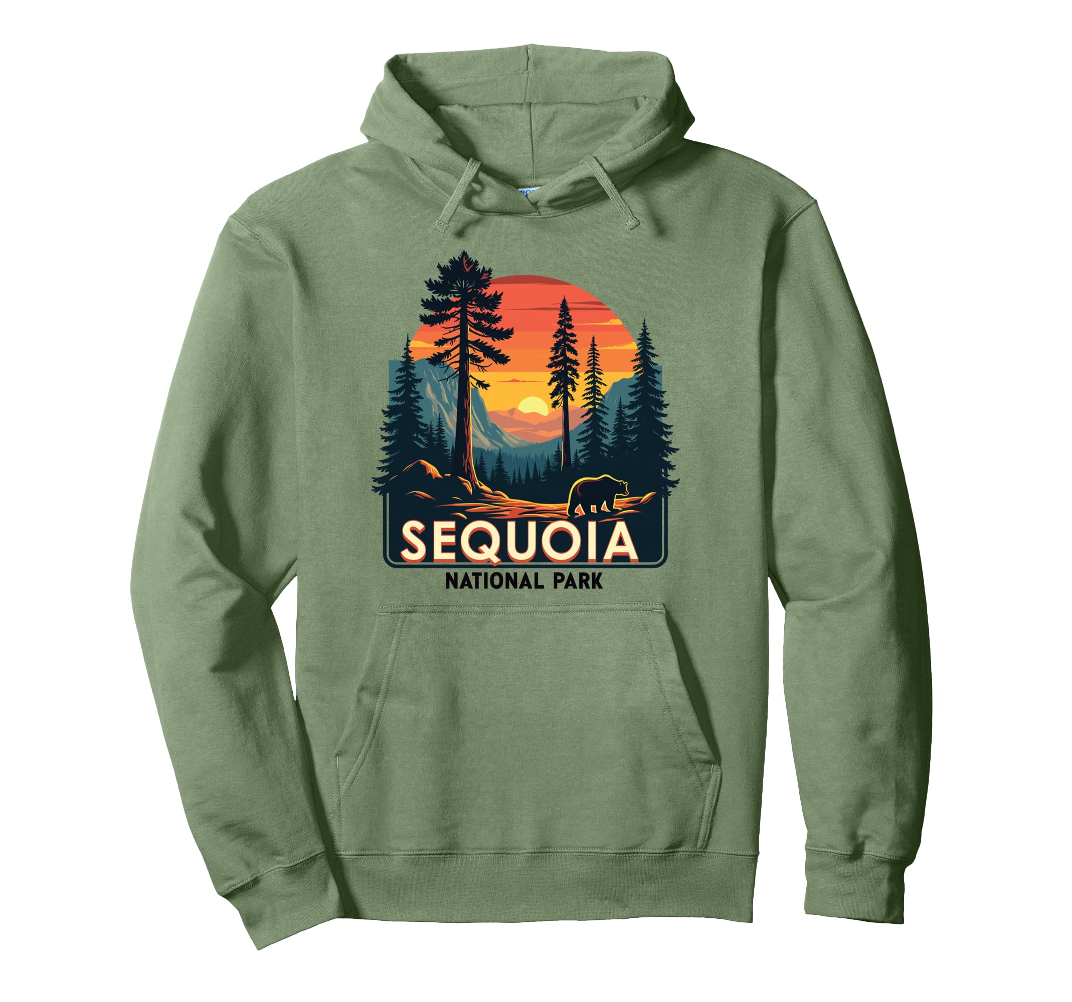 Sequoia National Park Wilderness Bear Hoodie - Fun Novelty Design Men Women - T-Shirt, Sweatshirt, Hoodie