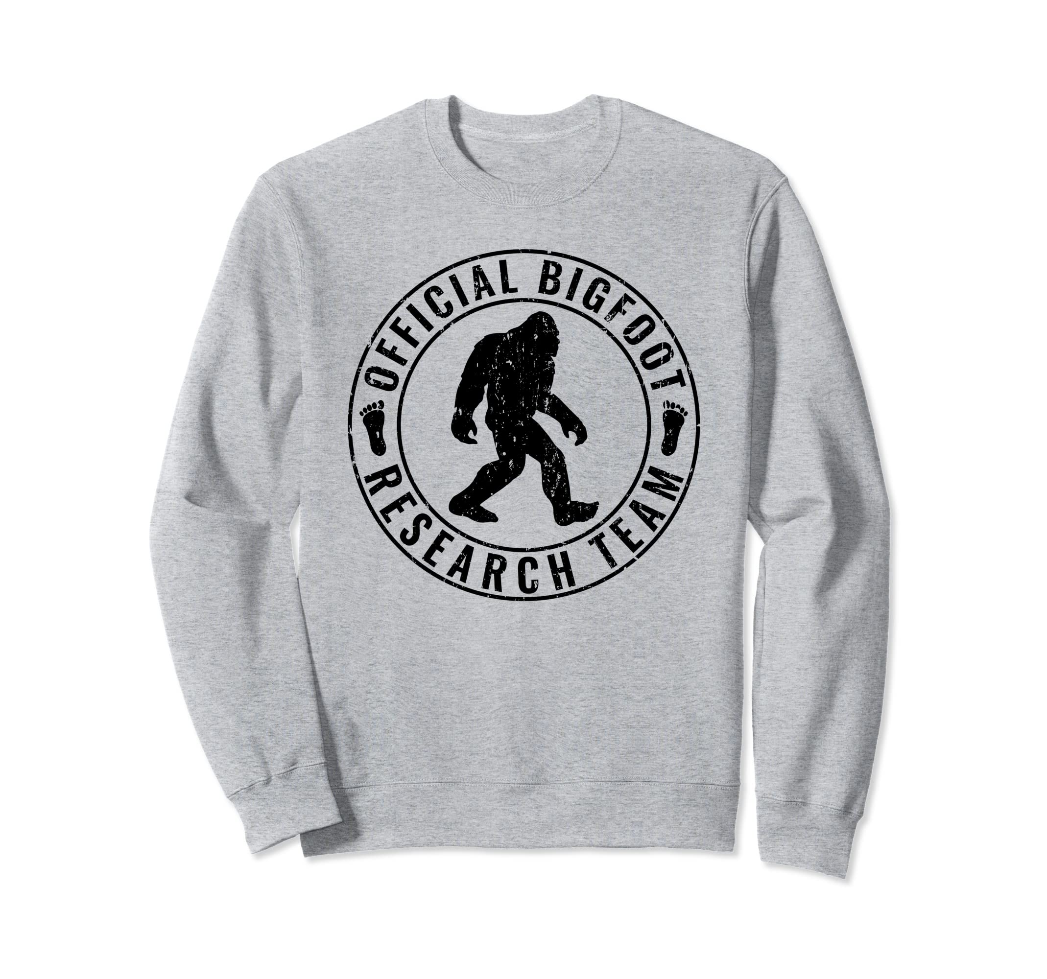 Bigfoot Research Team Distressed Sweatshirt - Unique Graphic for Adults - T-Shirt, Sweatshirt, Hoodie