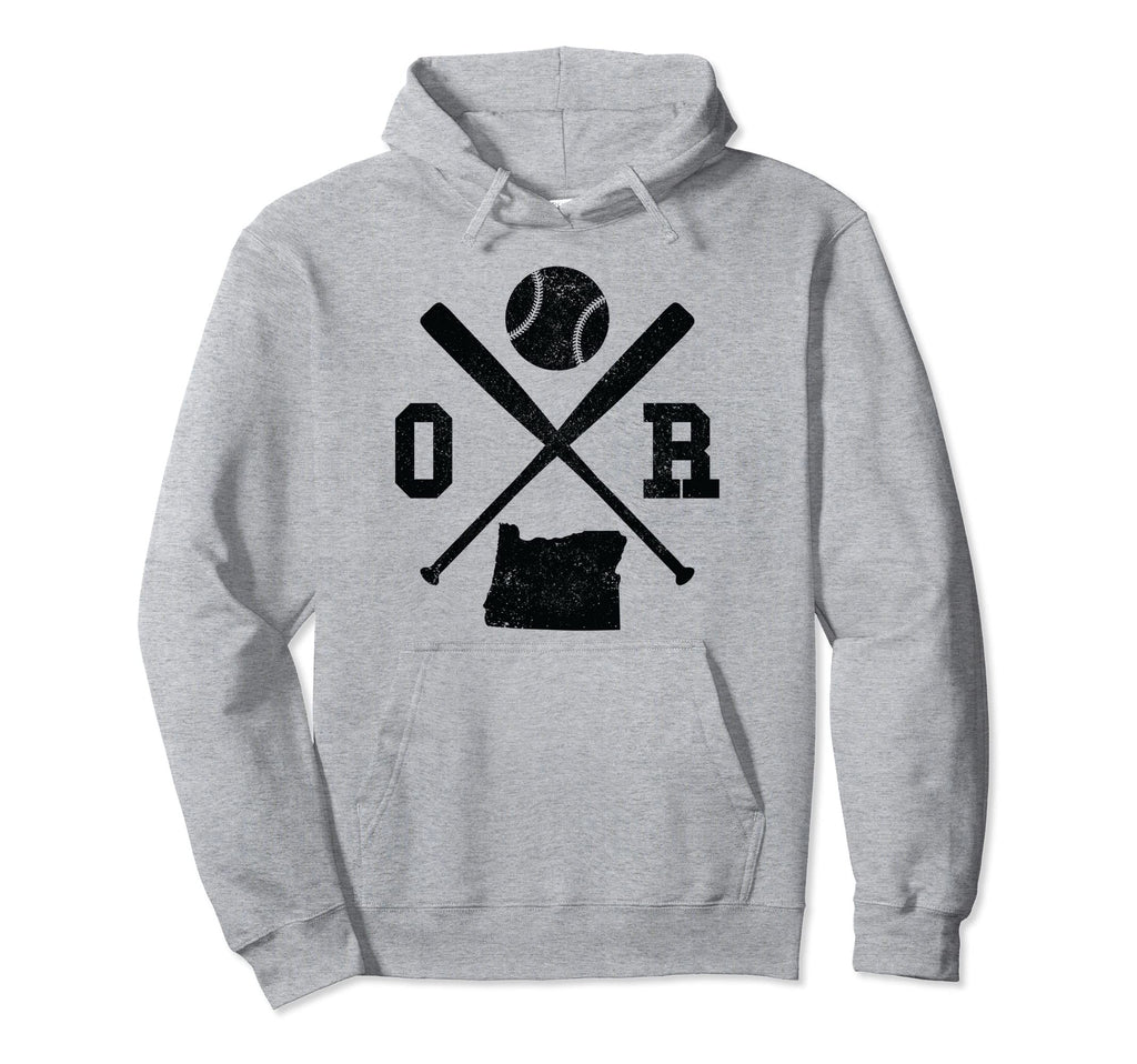 Or Usa State Baseball Player Oregon Hoodie - Casual Everyday Wear Unisex - T-Shirt, Sweatshirt, Hoodie