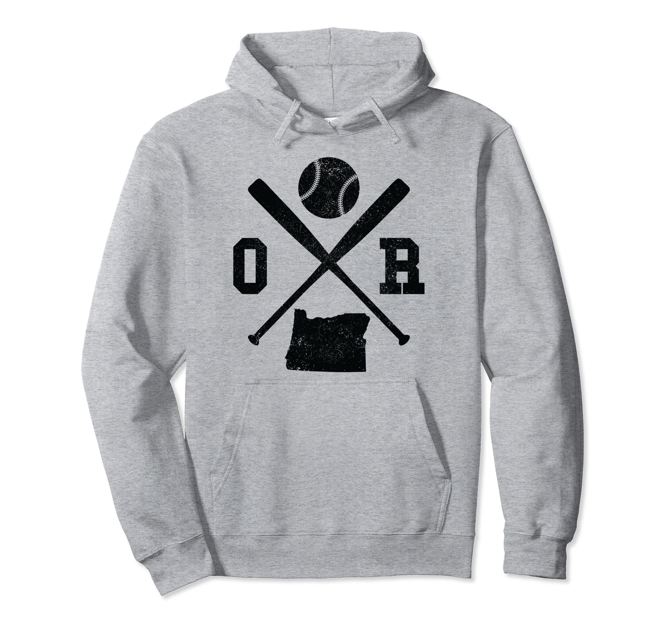 Or Usa State Baseball Player Oregon Hoodie - Casual Everyday Wear Unisex - T-Shirt, Sweatshirt, Hoodie