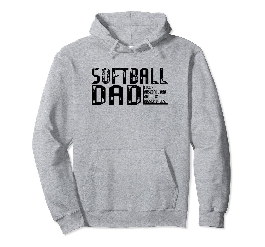 Funny Comical Softball Dad Baseball Hoodie - Aesthetic Graphic Men Women - T-Shirt, Sweatshirt, Hoodie