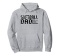 Funny Comical Softball Dad Baseball Hoodie - Aesthetic Graphic Men Women - T-Shirt, Sweatshirt, Hoodie