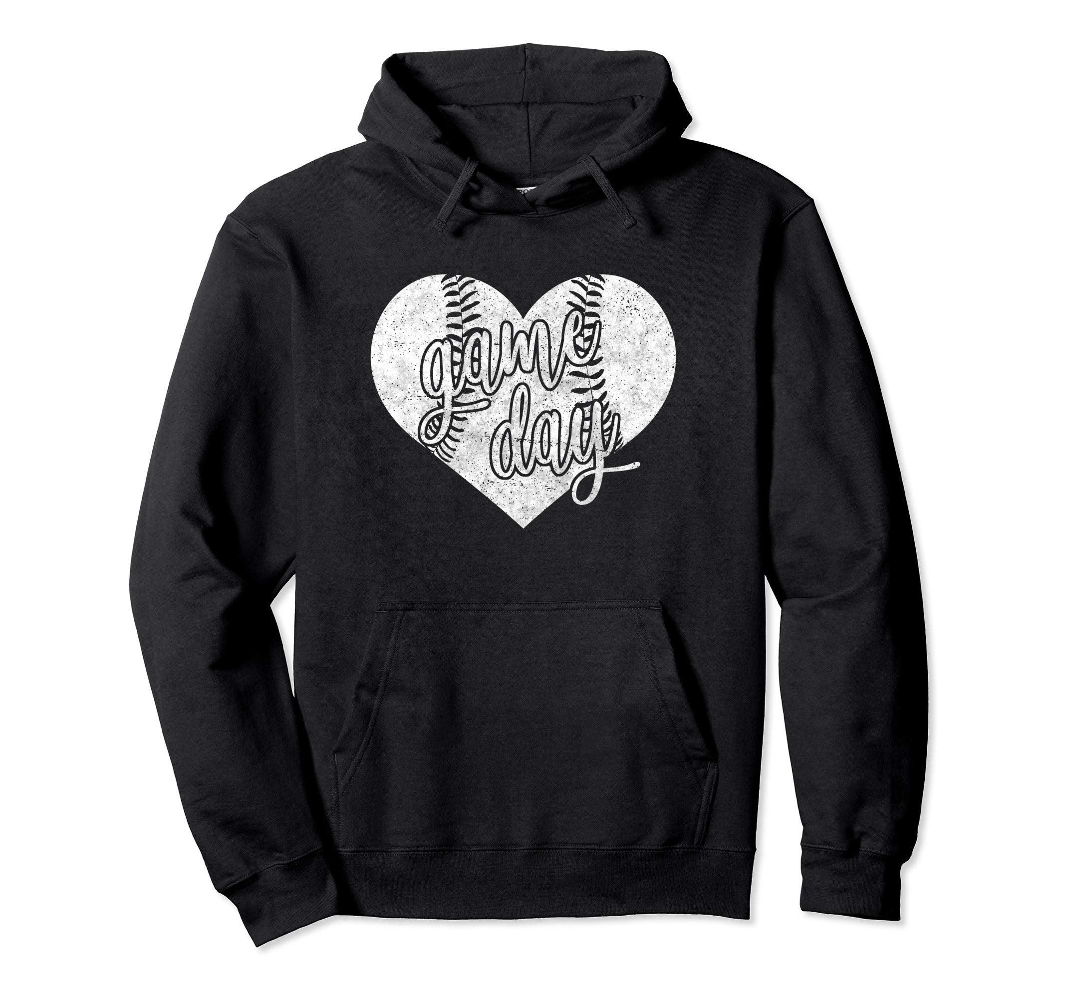 Game Day Baseball Softball Mom Big Heart Hoodie - Streetwear Style Unisex - T-Shirt, Sweatshirt, Hoodie